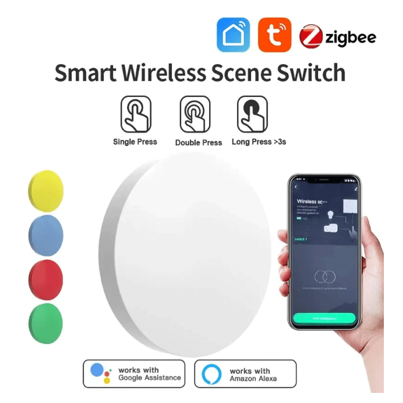 Zigbee Smart Button Scene Switch - Tuya ZigBee slimme draadloze knop Scèneschakelaar