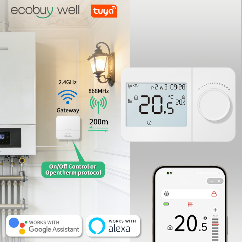 Smart Thermostat Boiler Opentherm - Opentherm draadloze thermostaat voor gasboiler, slimme