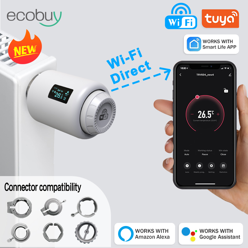 Smart Trv Thermostat Tuya - Tuya TRV Wifi Thermostaat Slimme Thermostatische