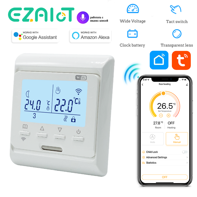 Smart Thermostat Heating Floor - WiFi Warmte Vloer Programmeerbare Thermostaat 220V