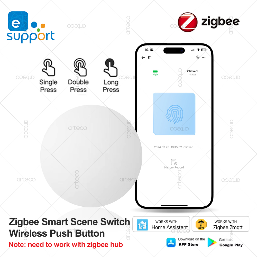 Zigbee Smart Button Scene Switch - Ewelink Zigbee Slimme Drukknop Draadloze Scene