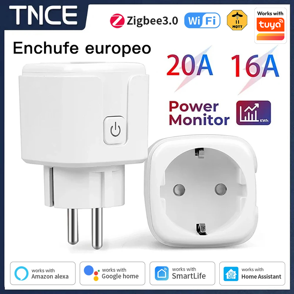 Zigbee Smart Plug Energy Monitor - TNCE Tuya WiFi of Zigbee3.0 Smart