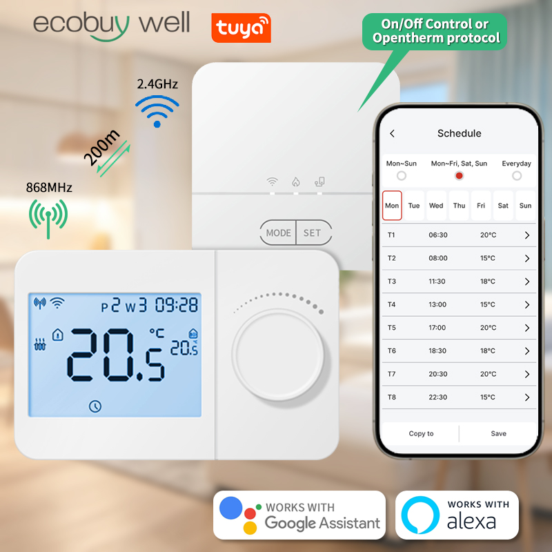 Smart Thermostat Boiler Opentherm - Opentherm Smart home Wifi Thermostaat Tuya