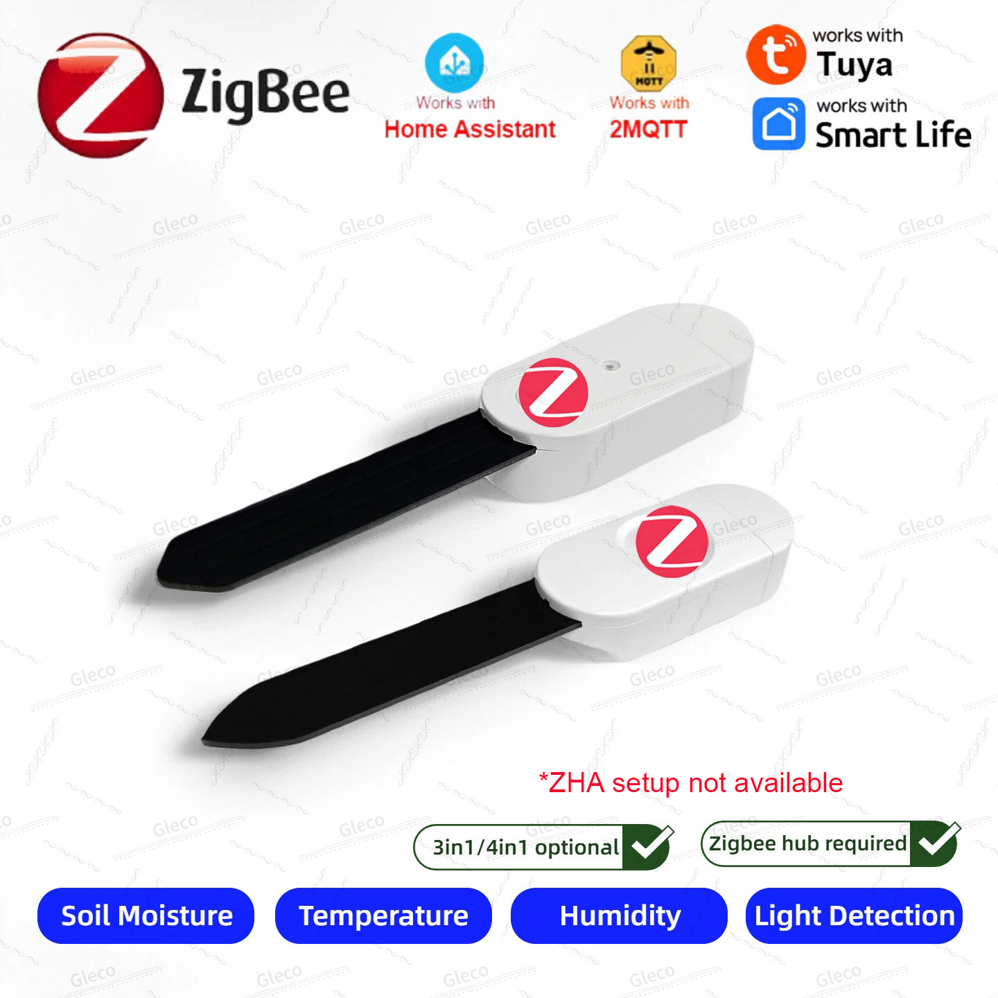 Zigbee Temperature Humidity Sensor - Zigbee Bodemvochtsensor Meter Temperatuur Vochtigheid Vruchtbaarheid