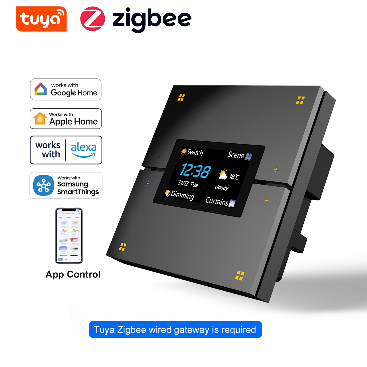 Zigbee Smart Button Scene Switch - M9 Pro 8-knops UK Tuya Smart
