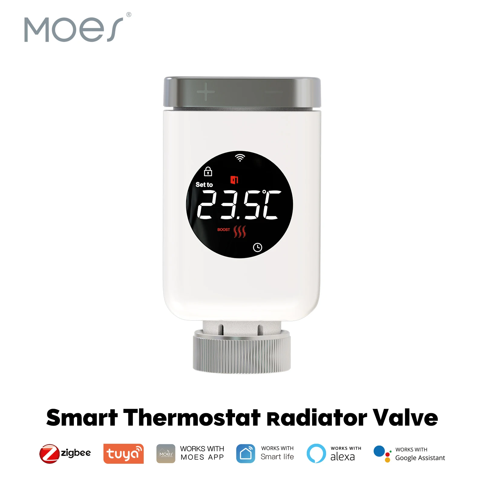 Smart Trv Thermostat Tuya - MOES Tuya Smart Zigbee thermostatische radiatorkraan