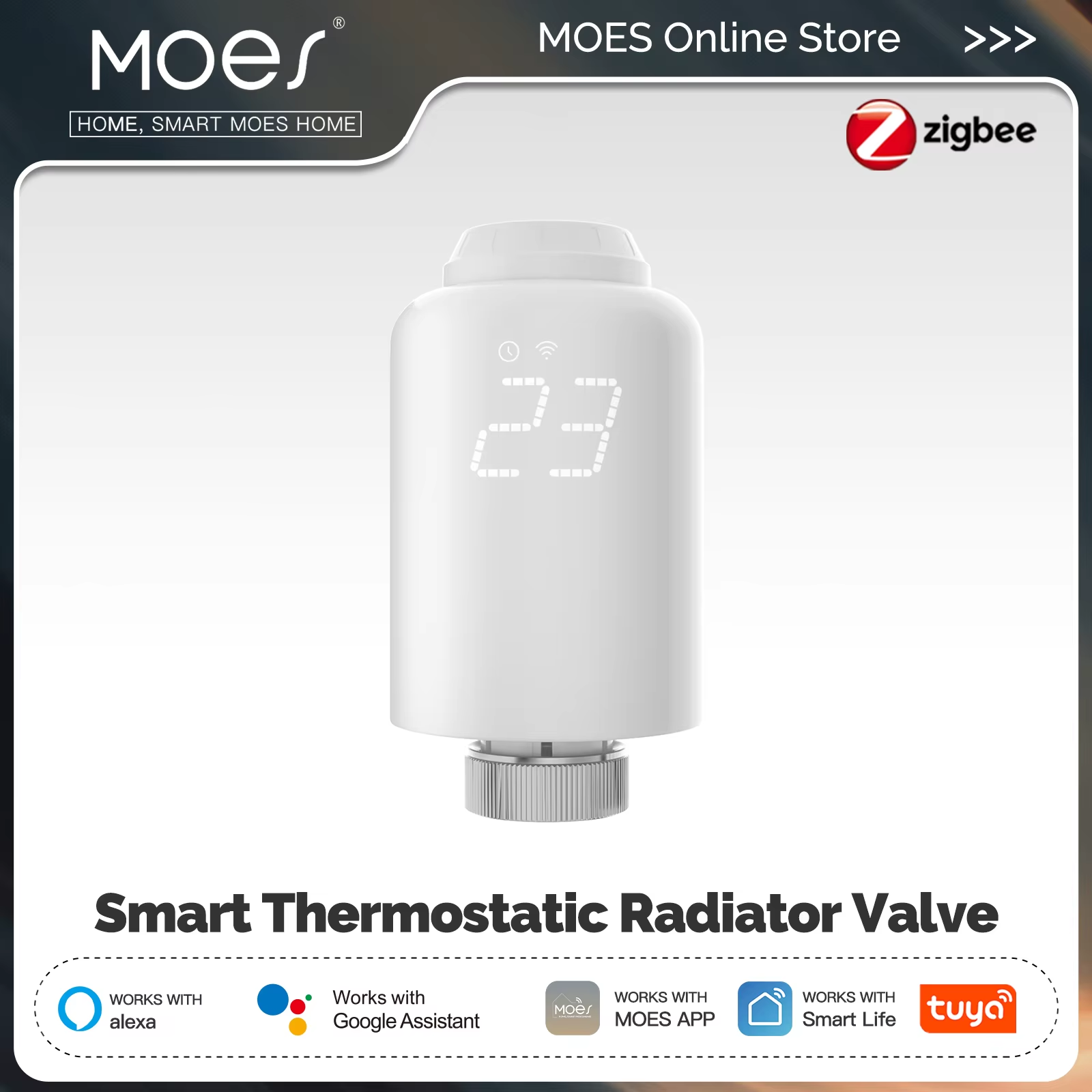 Wifi Radiator Valve Thermostat - MOES TRV Tuya ZigBee thermostatische radiatorkraan
