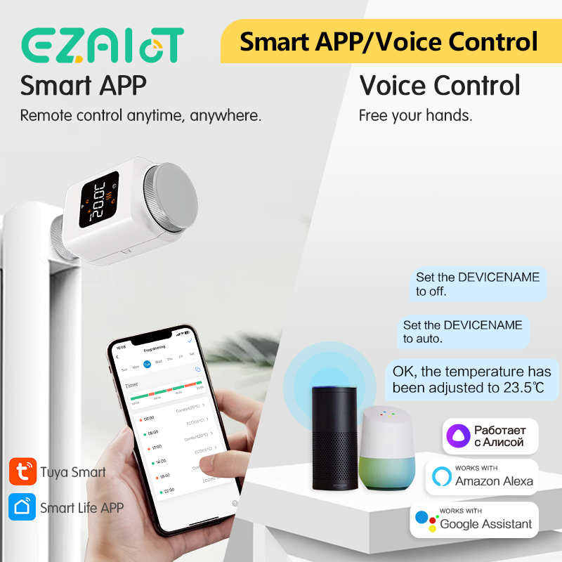 EZAIOT Tuya ZigBee Thermostaat - Smart Trv Thermostat Tuya recensie en prijs