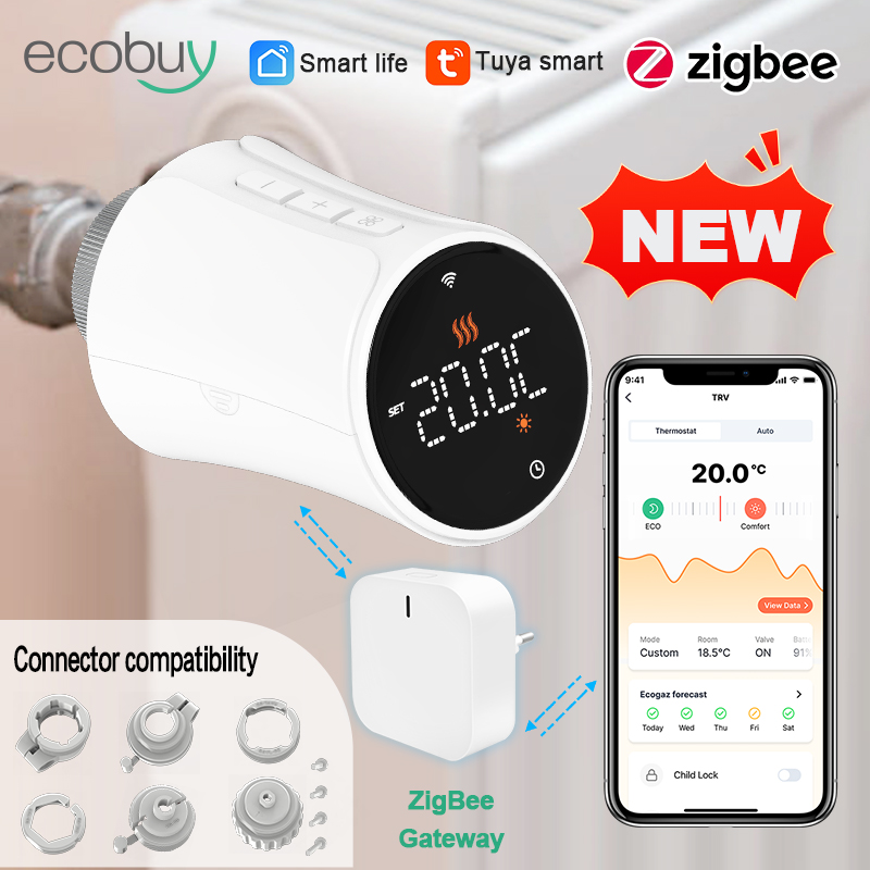 Tuya Smart Zigbee thermostatis - Smart Trv Thermostat Tuya recensie en prijs