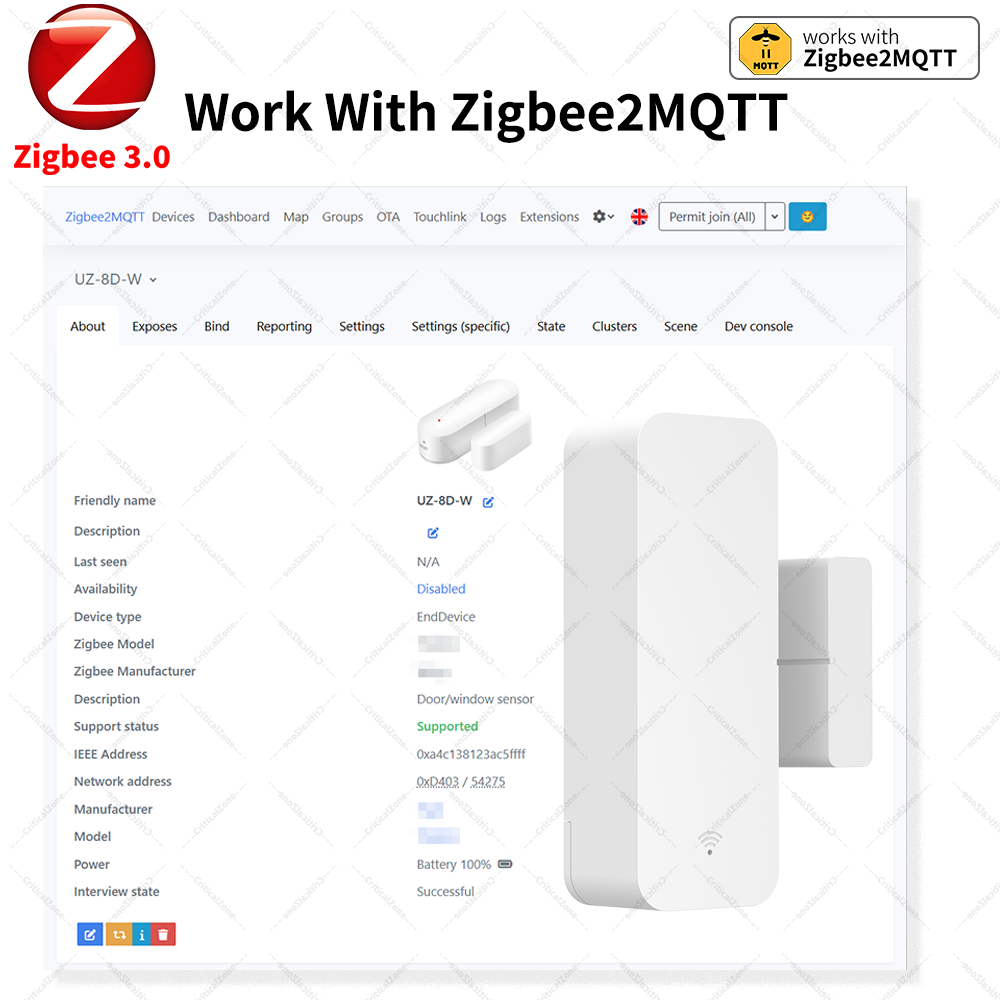 Zigbee 3.0 Deur- en Raamsensor - Zigbee Door Window Sensor recensie en prijs