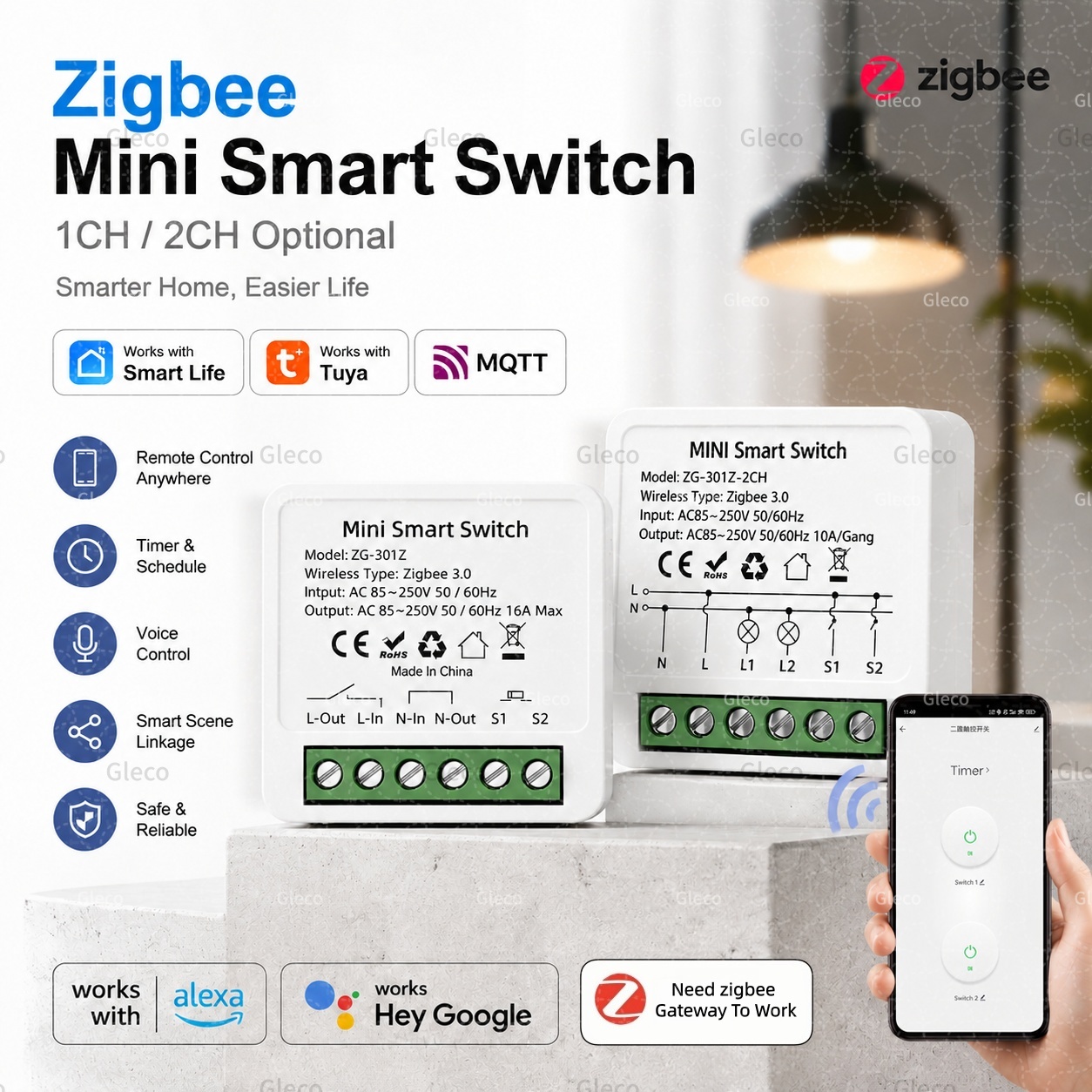 Zigbee Tuya Smart Switch Smart - Zigbee Gateway Hub Tuya recensie en prijs