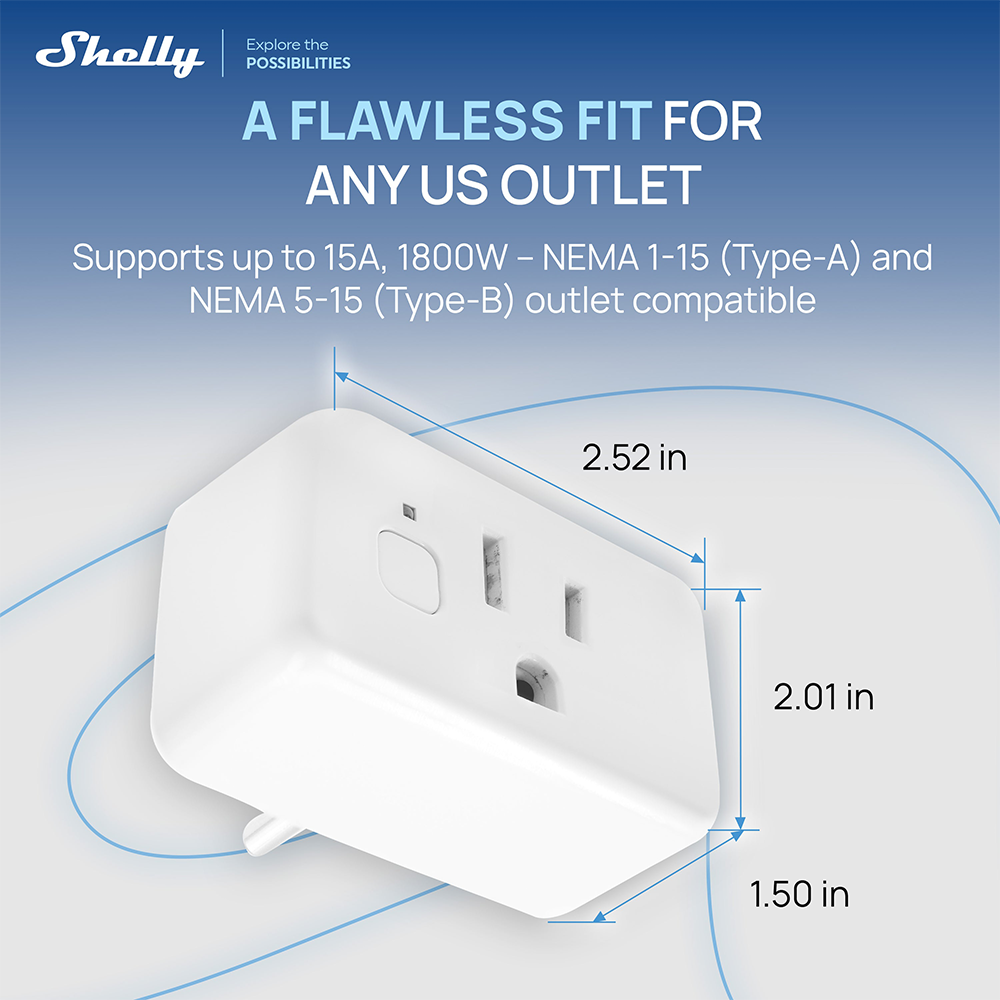 Shelly Plug US Gen4 Zigbee gec - Zigbee Smart Plug Energy Monitor recensie en prijs