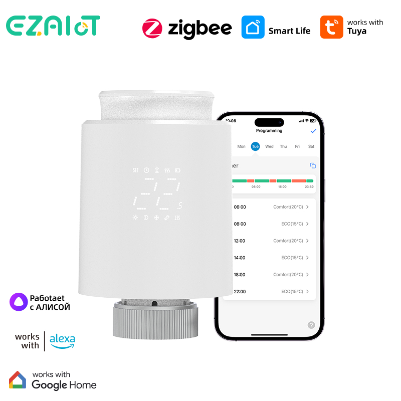 Tuya ZigBee TRV-thermostaat Sl - Smart Trv Thermostat Tuya recensie en prijs
