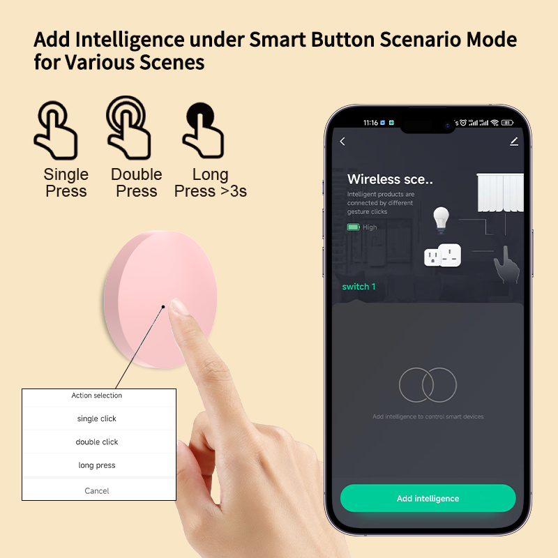 ZigBee Smart Wireless Button S - Zigbee Smart Button Scene Switch recensie en prijs
