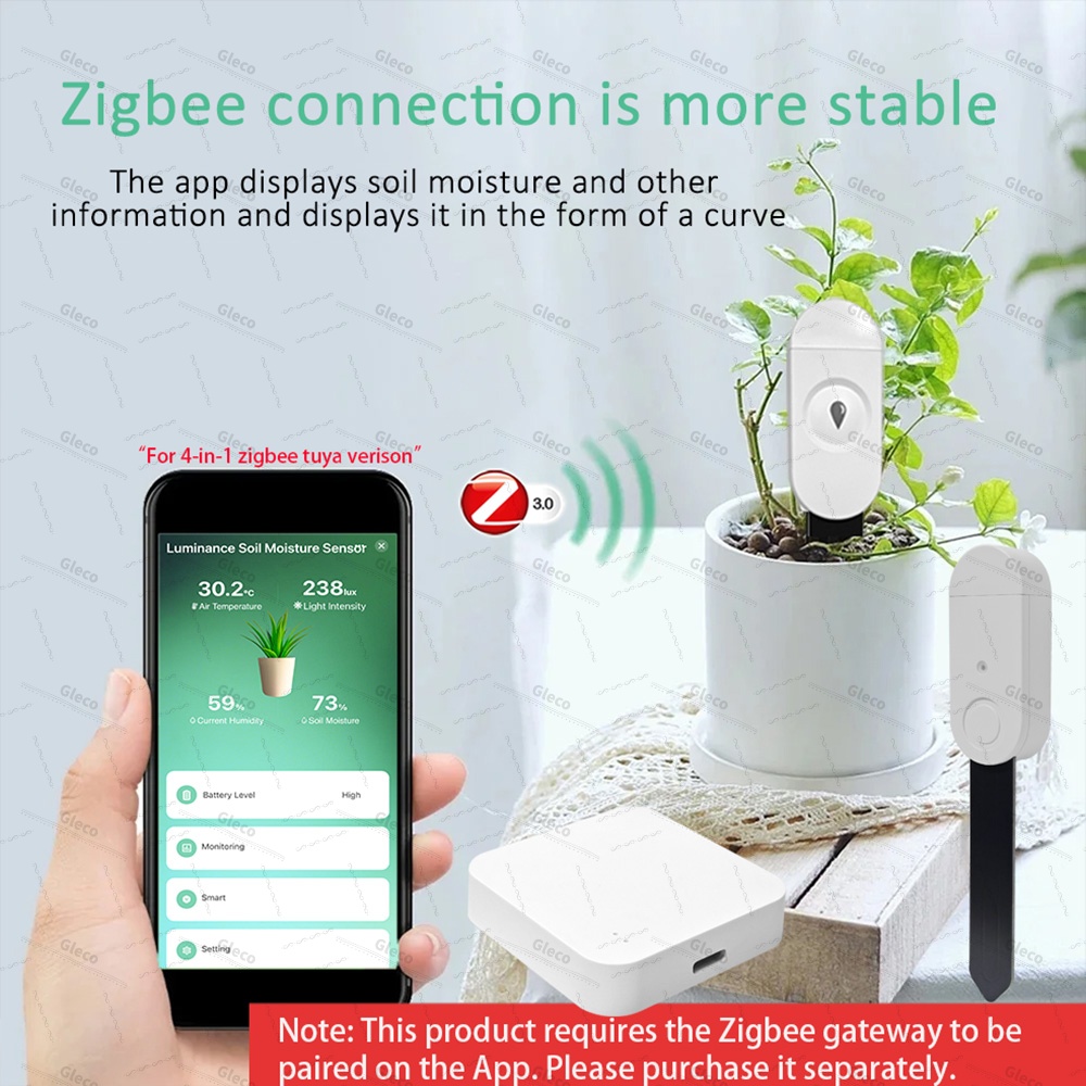 Zigbee Bodemvochtsensor Meter  - Zigbee Temperature Humidity Sensor recensie en prijs