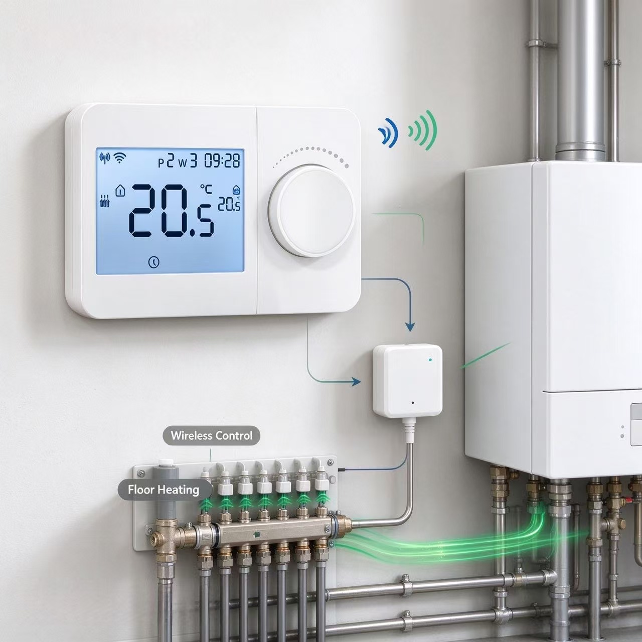 Opentherm Wifi draadloze kamer - Smart Thermostat Boiler Opentherm recensie en prijs