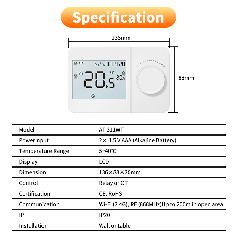 Opentherm draadloze thermostaa - Smart Thermostat Boiler Opentherm recensie en prijs