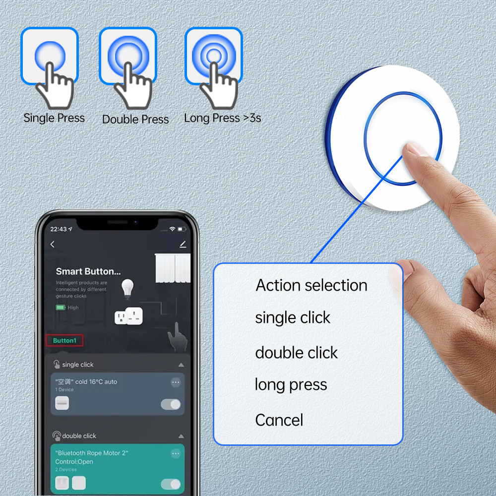 ZigBee Drukknop Draadloze Scha - Zigbee Smart Button Scene Switch recensie en prijs
