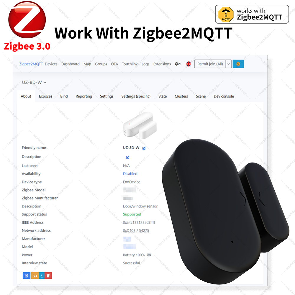 Zigbee 3.0 deur- en raamsensor - Zigbee Door Window Sensor recensie en prijs