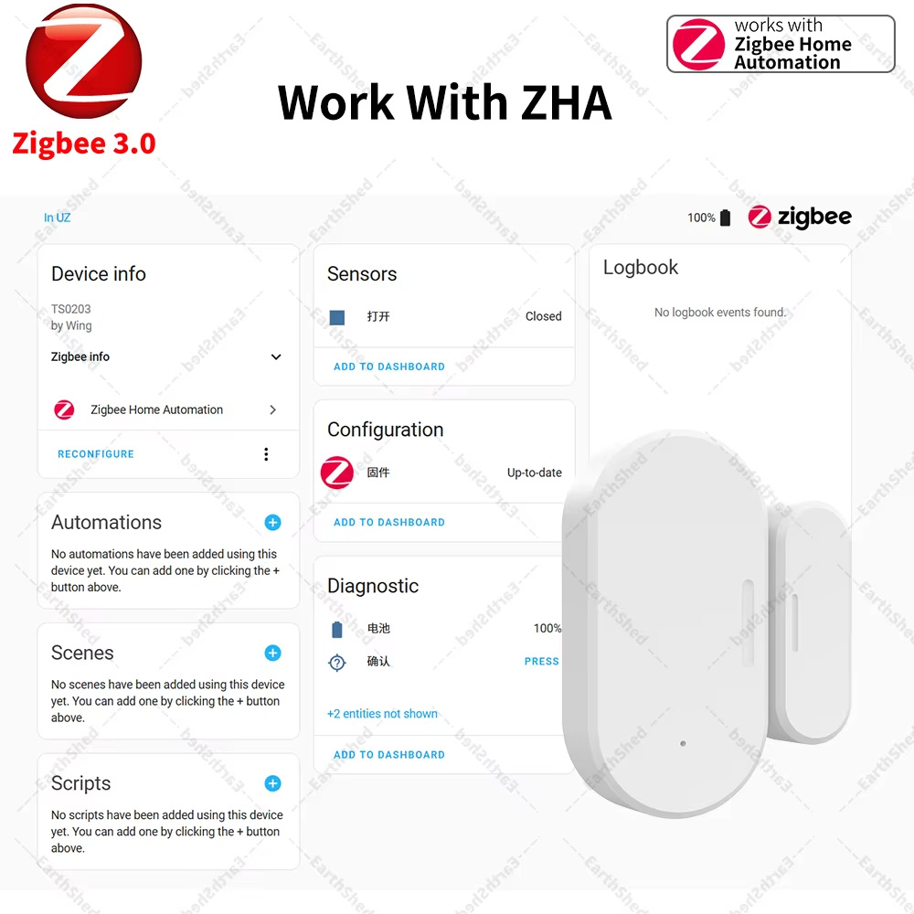 Zigbee 3.0 magnetische deur- e - Zigbee Door Window Sensor recensie en prijs