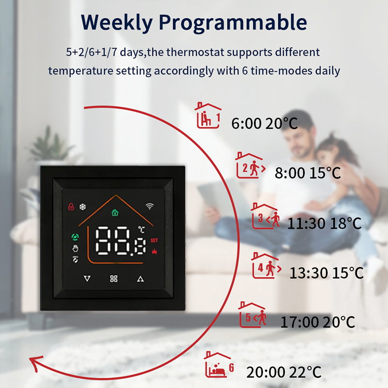 Slimme WiFi-thermostaat werkt  - Smart Thermostat Heating Floor recensie en prijs